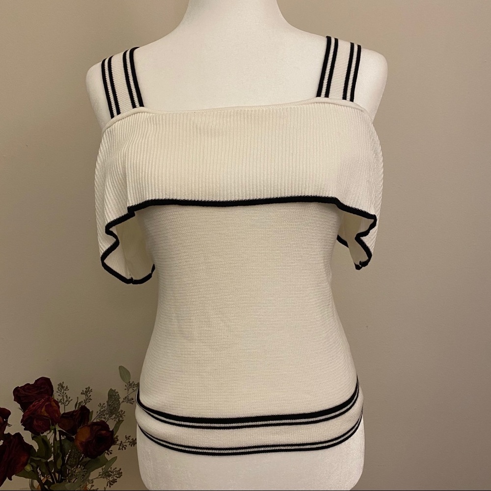 Off the Shoulder White Tank